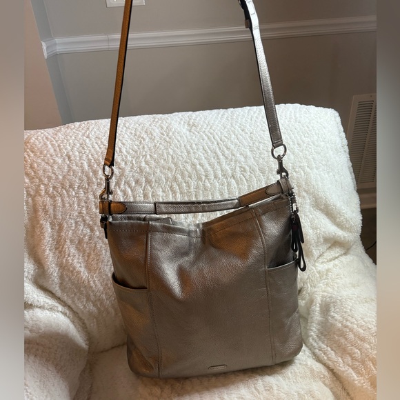Coach Park Leather 2-way Hobo Metallic Bag - Picture 17 of 17